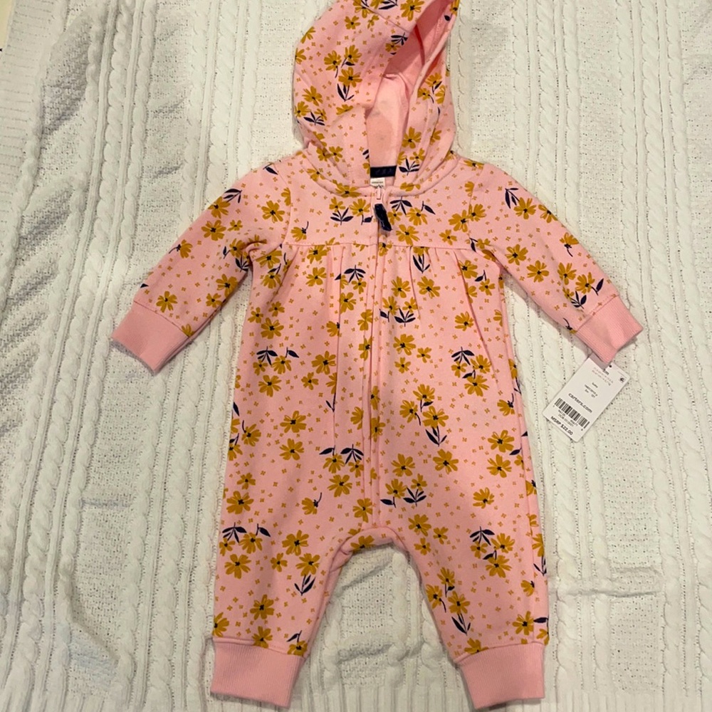 NWT Carter’s hoodie zip up one piece